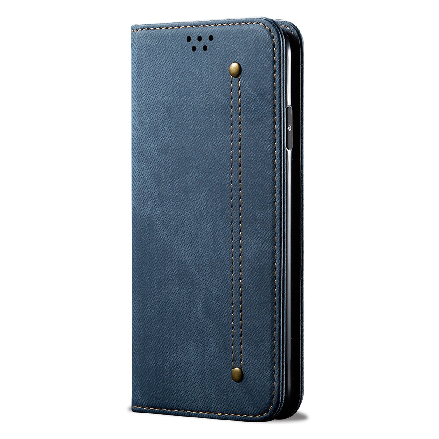 Full Protection Jeans Cloth Texture Leather Wallet Stand Design Case for iPhone 13 Pro Max 6.7 inch