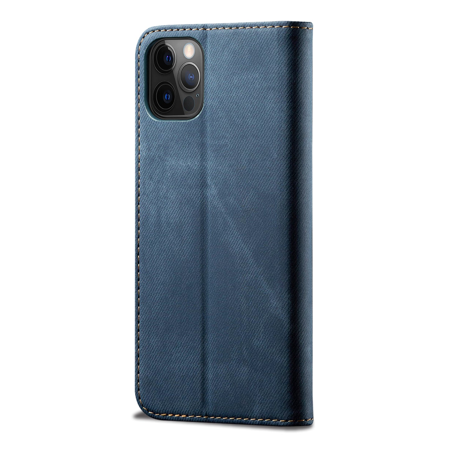 Full Protection Jeans Cloth Texture Leather Wallet Stand Design Case for iPhone 13 Pro Max 6.7 inch