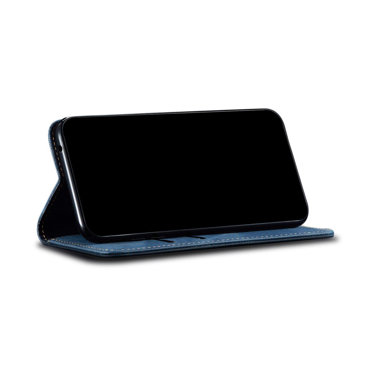Full Protection Jeans Cloth Texture Leather Wallet Stand Design Case for iPhone 13 Pro Max 6.7 inch