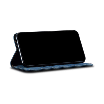 Full Protection Jeans Cloth Texture Leather Wallet Stand Design Case for iPhone 13 Pro Max 6.7 inch