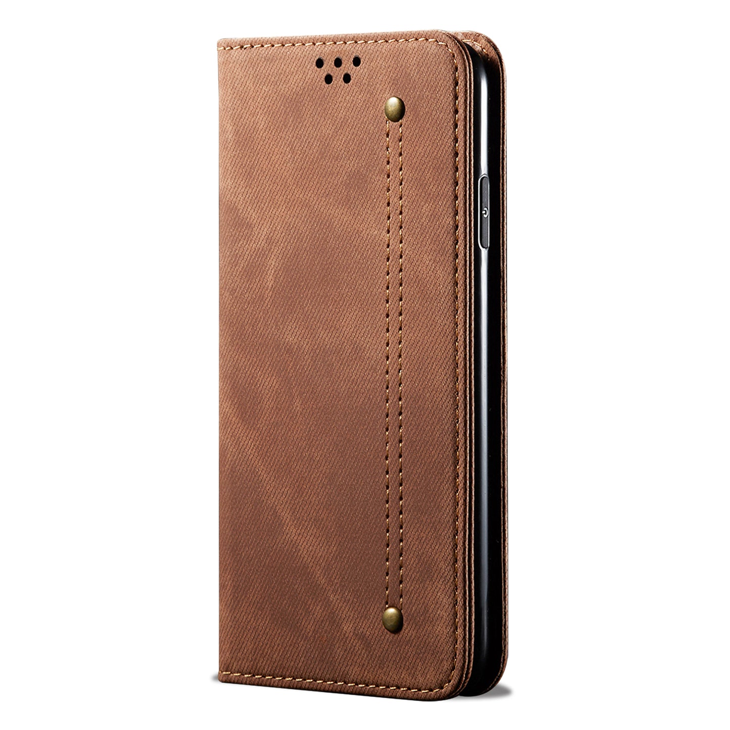 Full Protection Jeans Cloth Texture Leather Wallet Stand Design Case for iPhone 13 Pro Max 6.7 inch
