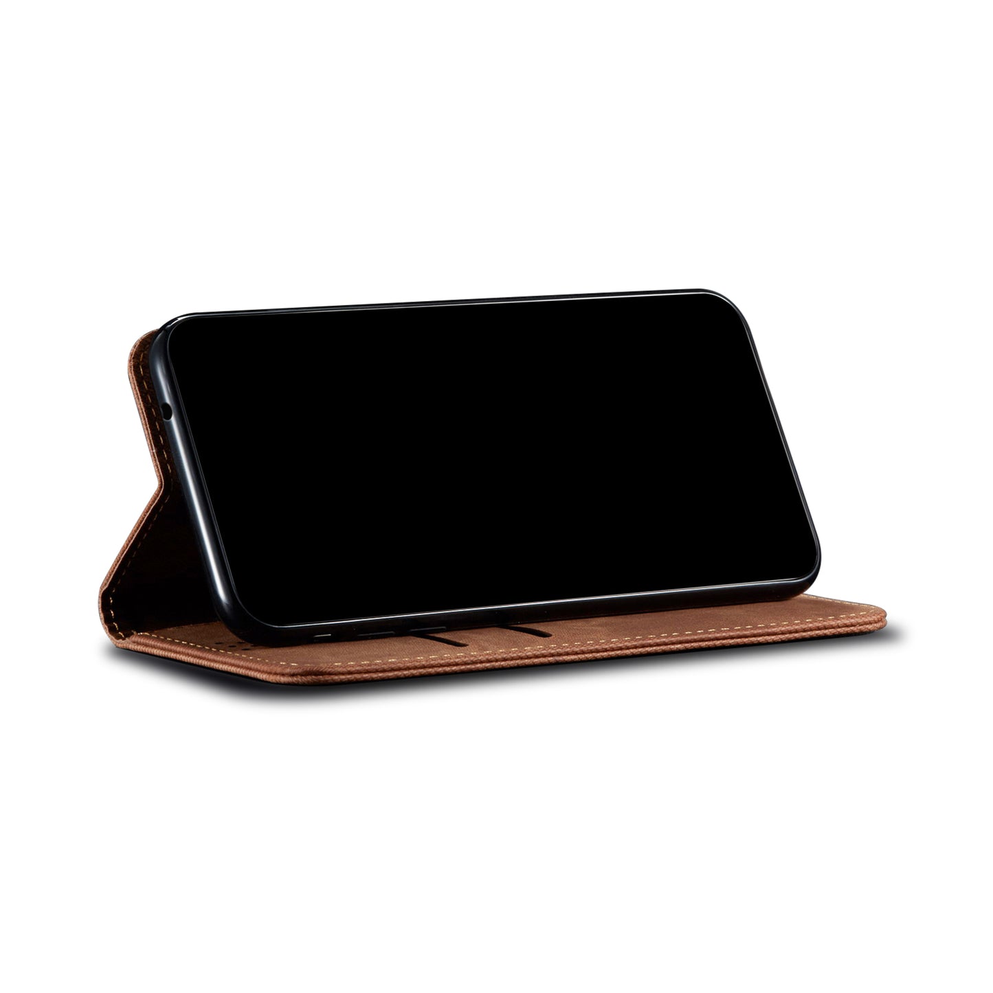 Full Protection Jeans Cloth Texture Leather Wallet Stand Design Case for iPhone 13 Pro Max 6.7 inch