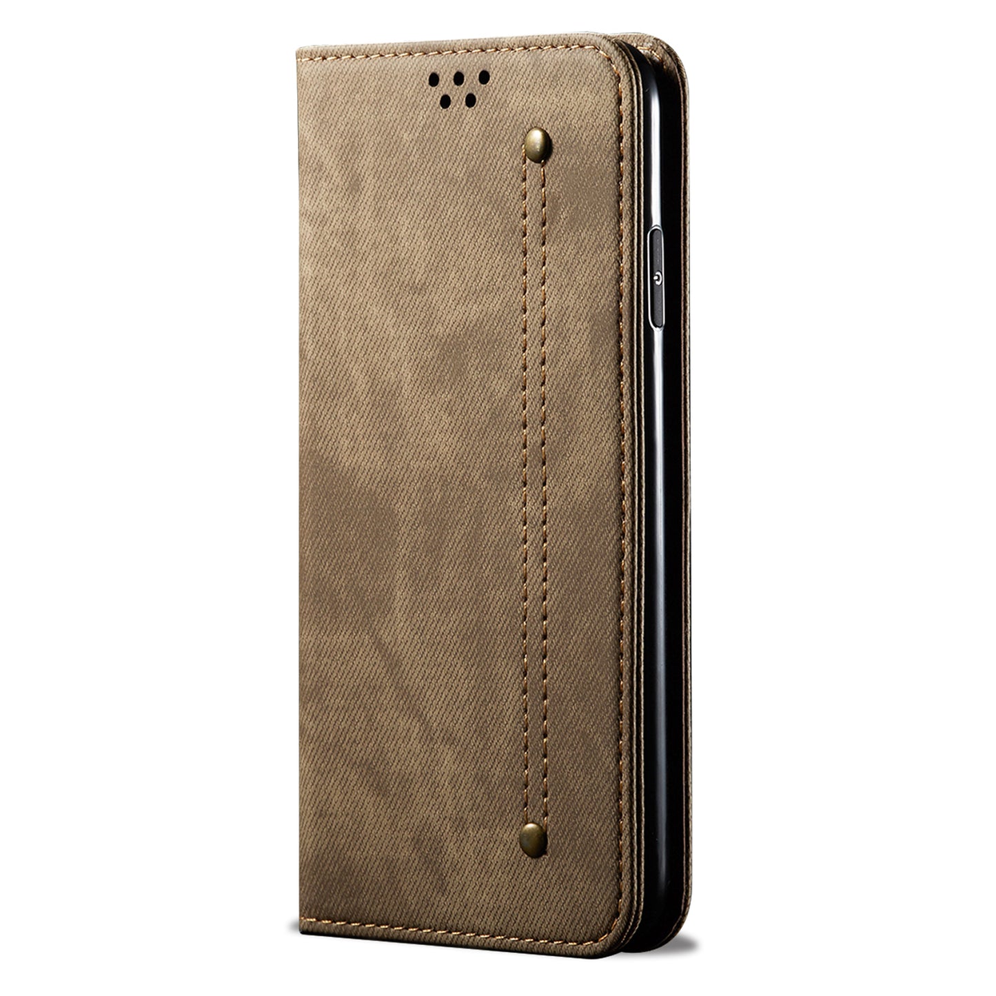 Full Protection Jeans Cloth Texture Leather Wallet Stand Design Case for iPhone 13 Pro Max 6.7 inch