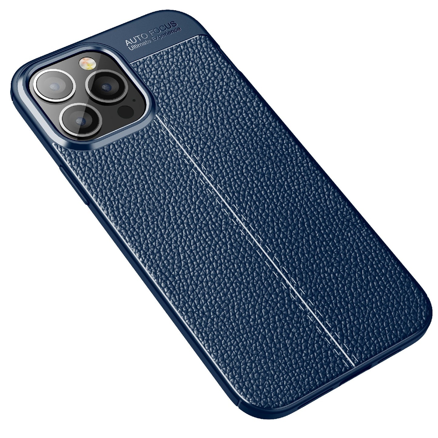 Soft TPU Litchi Texture Phone Back Case for iPhone 13 Pro Max