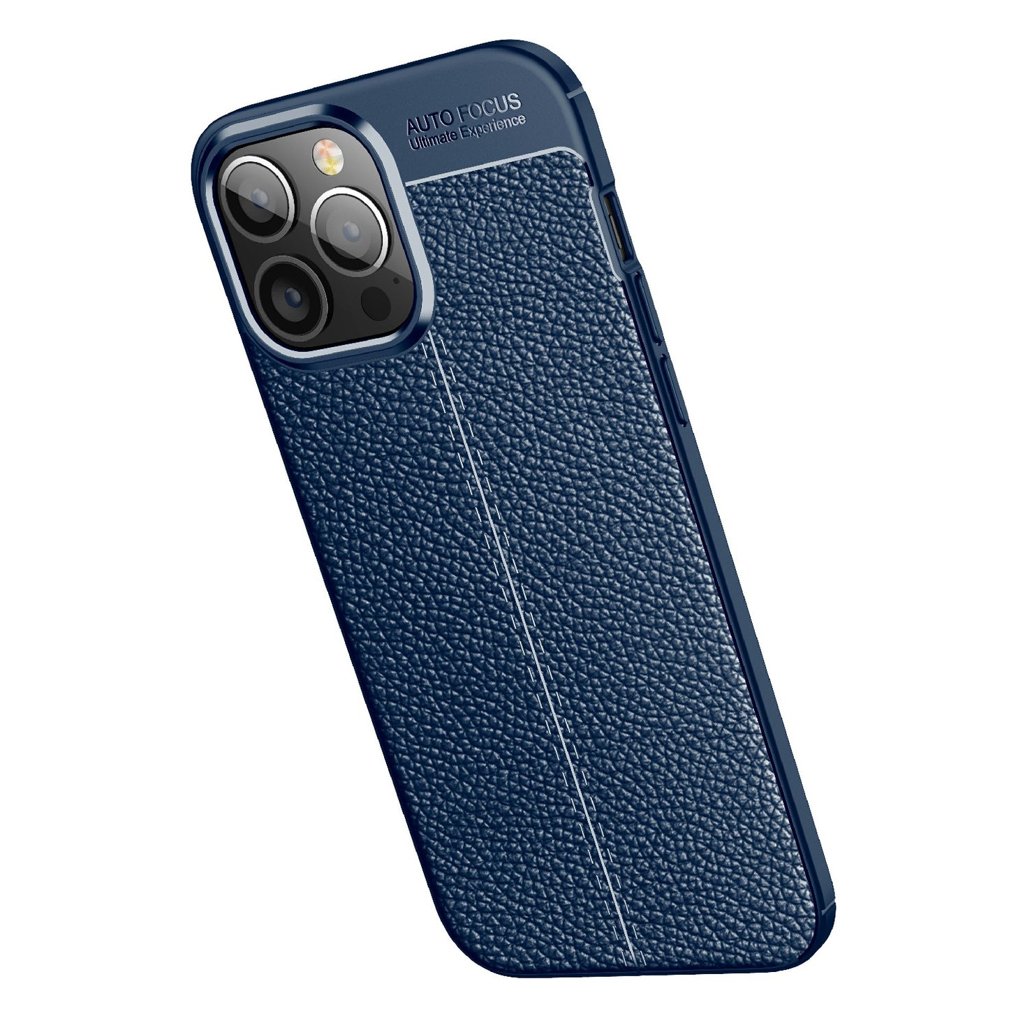 Soft TPU Litchi Texture Phone Back Case for iPhone 13 Pro Max