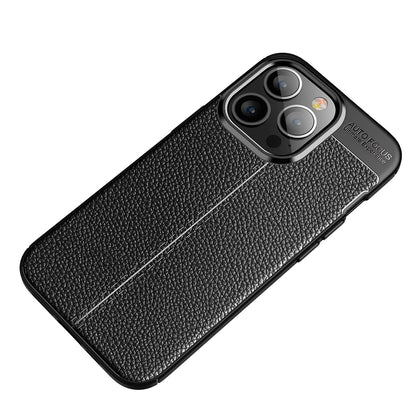Litchi Texture Flexible TPU Cell Phone Case Protective Cover for iPhone 13 Pro 6.1 inch