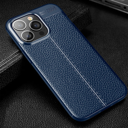 Litchi Texture Flexible TPU Cell Phone Case Protective Cover for iPhone 13 Pro 6.1 inch