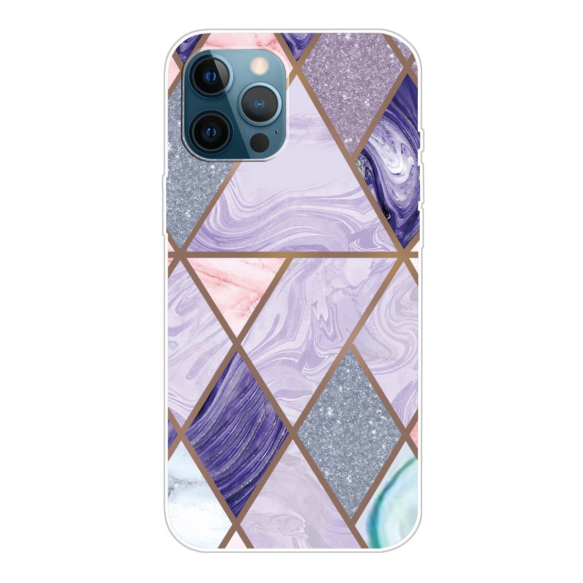 Stylish Marble Pattern Flexible TPU Back Shell for iPhone 13 Pro 6.1 inch