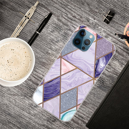Stylish Marble Pattern Flexible TPU Back Shell for iPhone 13 Pro 6.1 inch