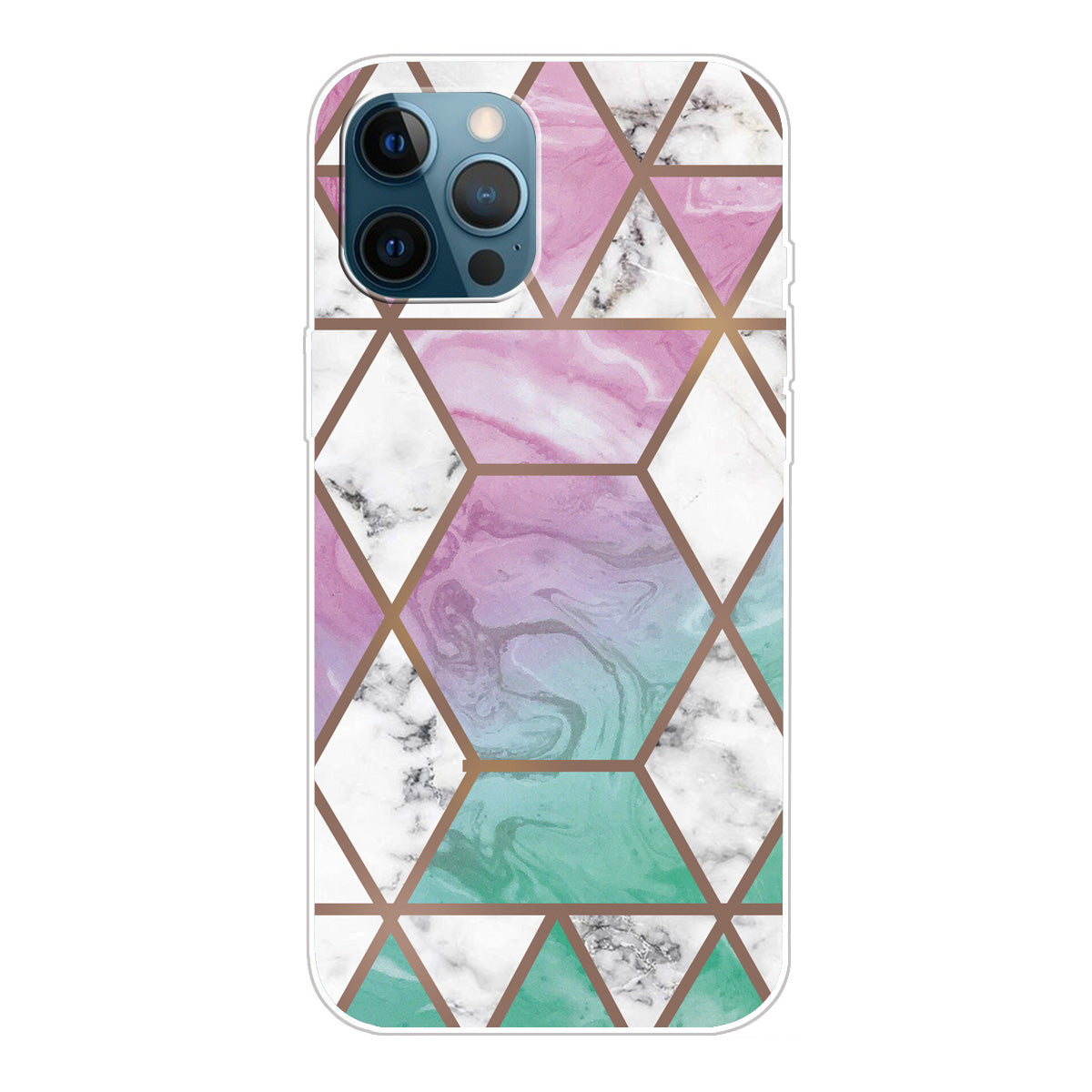 Stylish Marble Pattern Flexible TPU Back Shell for iPhone 13 Pro 6.1 inch