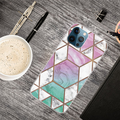 Stylish Marble Pattern Flexible TPU Back Shell for iPhone 13 Pro 6.1 inch