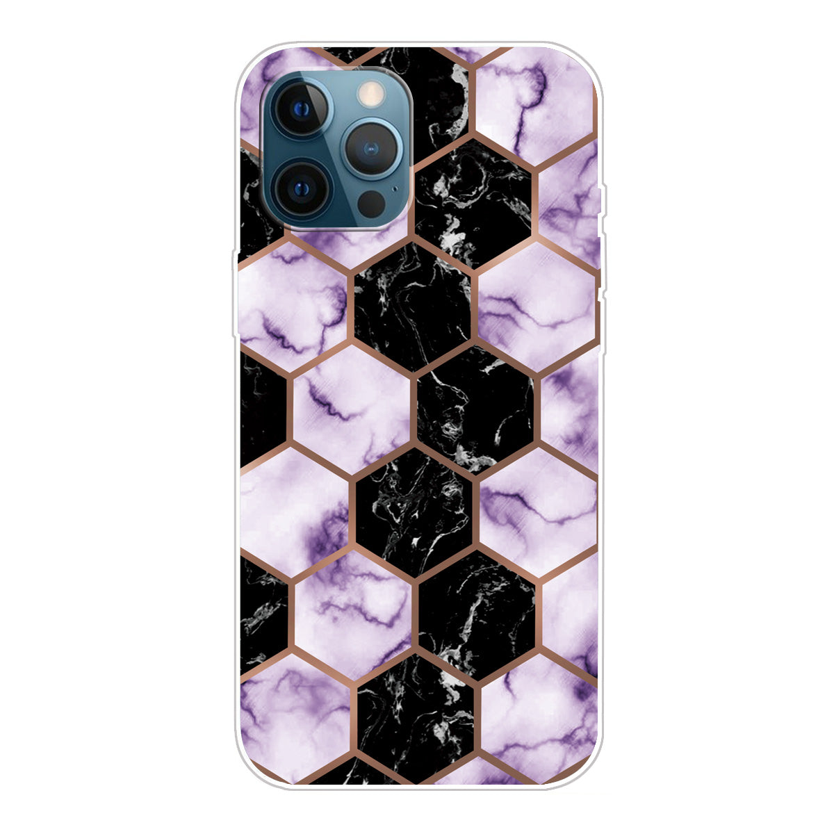 Stylish Marble Pattern Flexible TPU Back Shell for iPhone 13 Pro 6.1 inch
