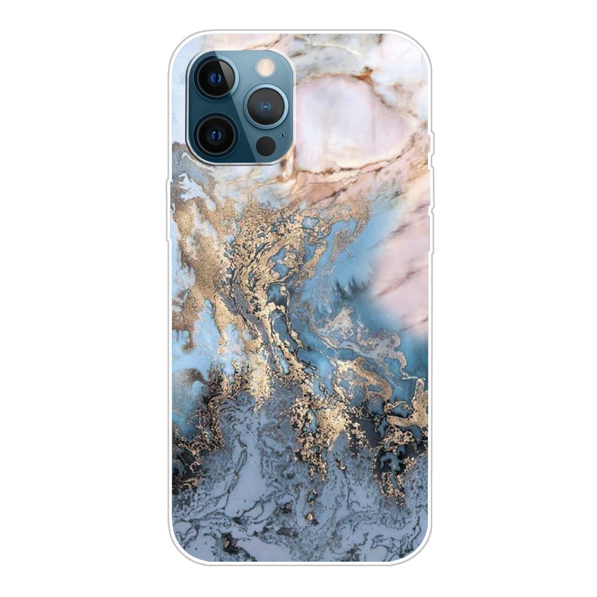 Multi-Color Marble Pattern Flexible TPU Back Shell for iPhone 13 Pro Max 6.7 inch