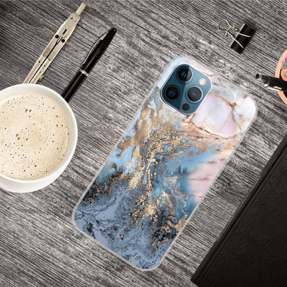Multi-Color Marble Pattern Flexible TPU Back Shell for iPhone 13 Pro Max 6.7 inch