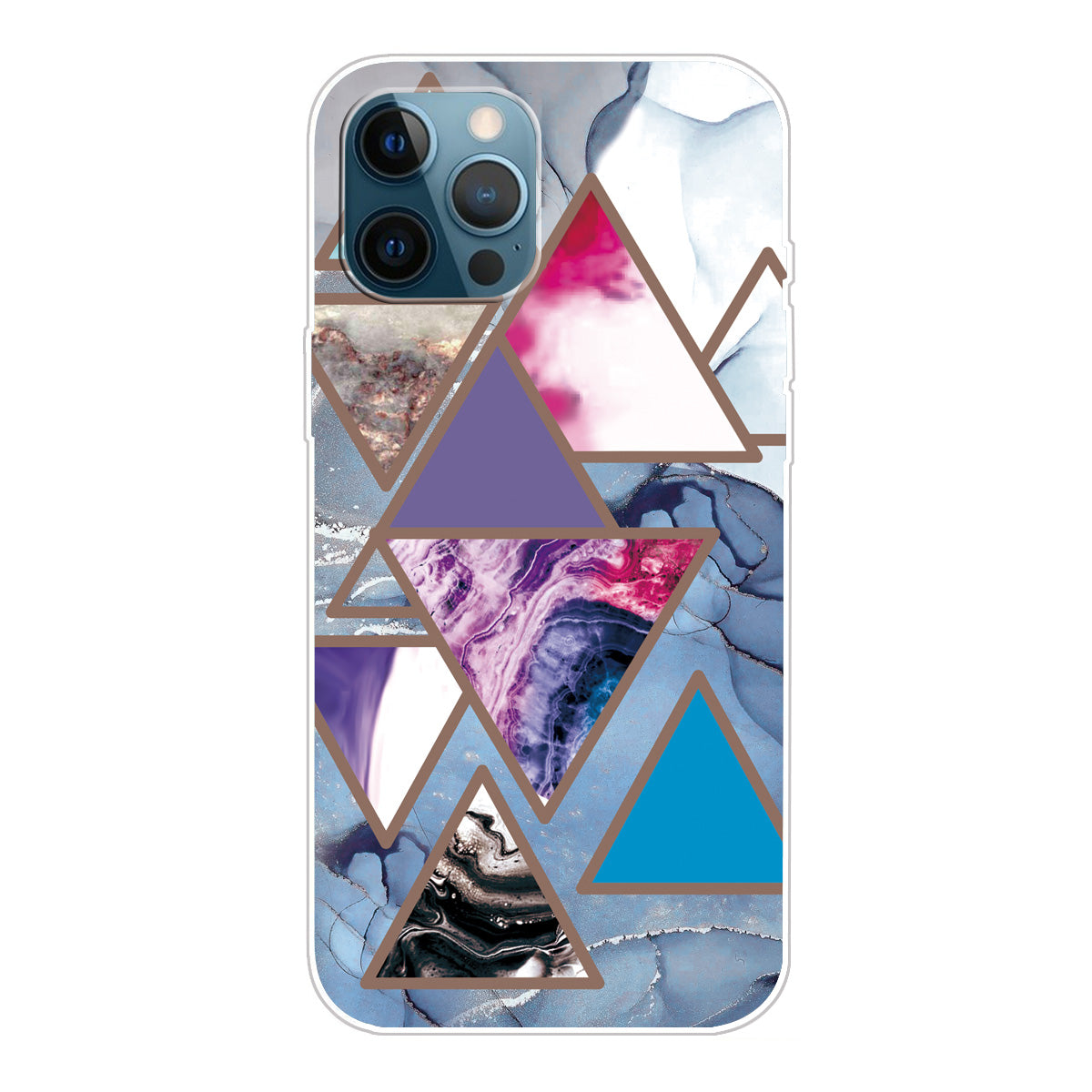 Multi-Color Marble Pattern Flexible TPU Back Shell for iPhone 13 Pro Max 6.7 inch