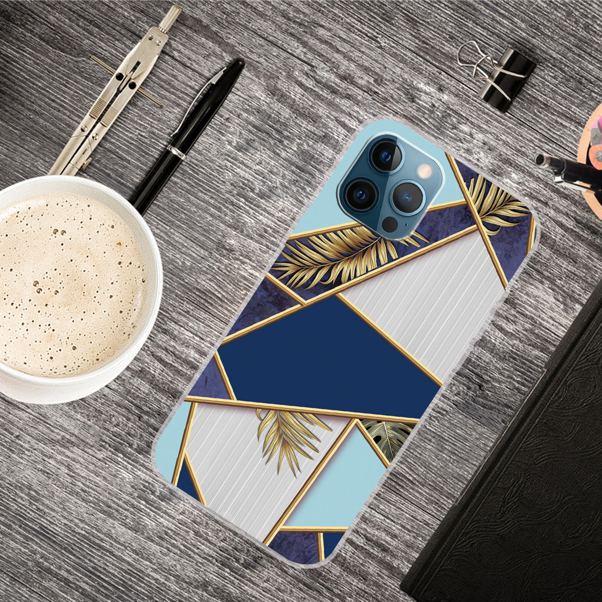 Multi-Color Marble Pattern Flexible TPU Back Shell for iPhone 13 Pro Max 6.7 inch