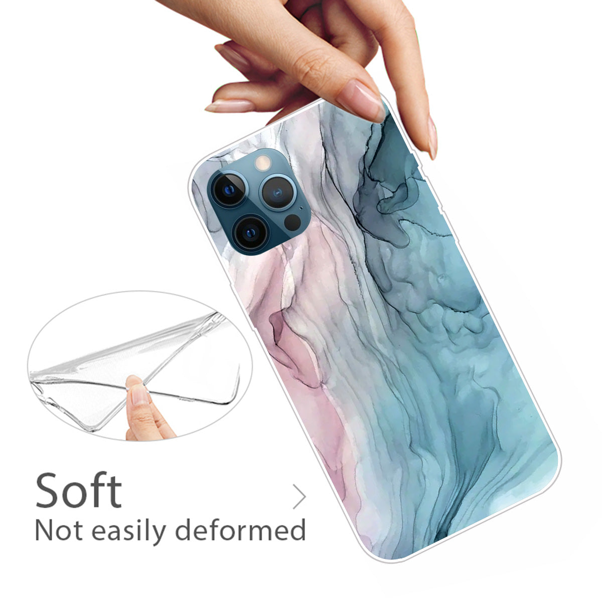 Abstract Marble Pattern Design TPU Back Shell for iPhone 13 Pro Max 6.7 inch