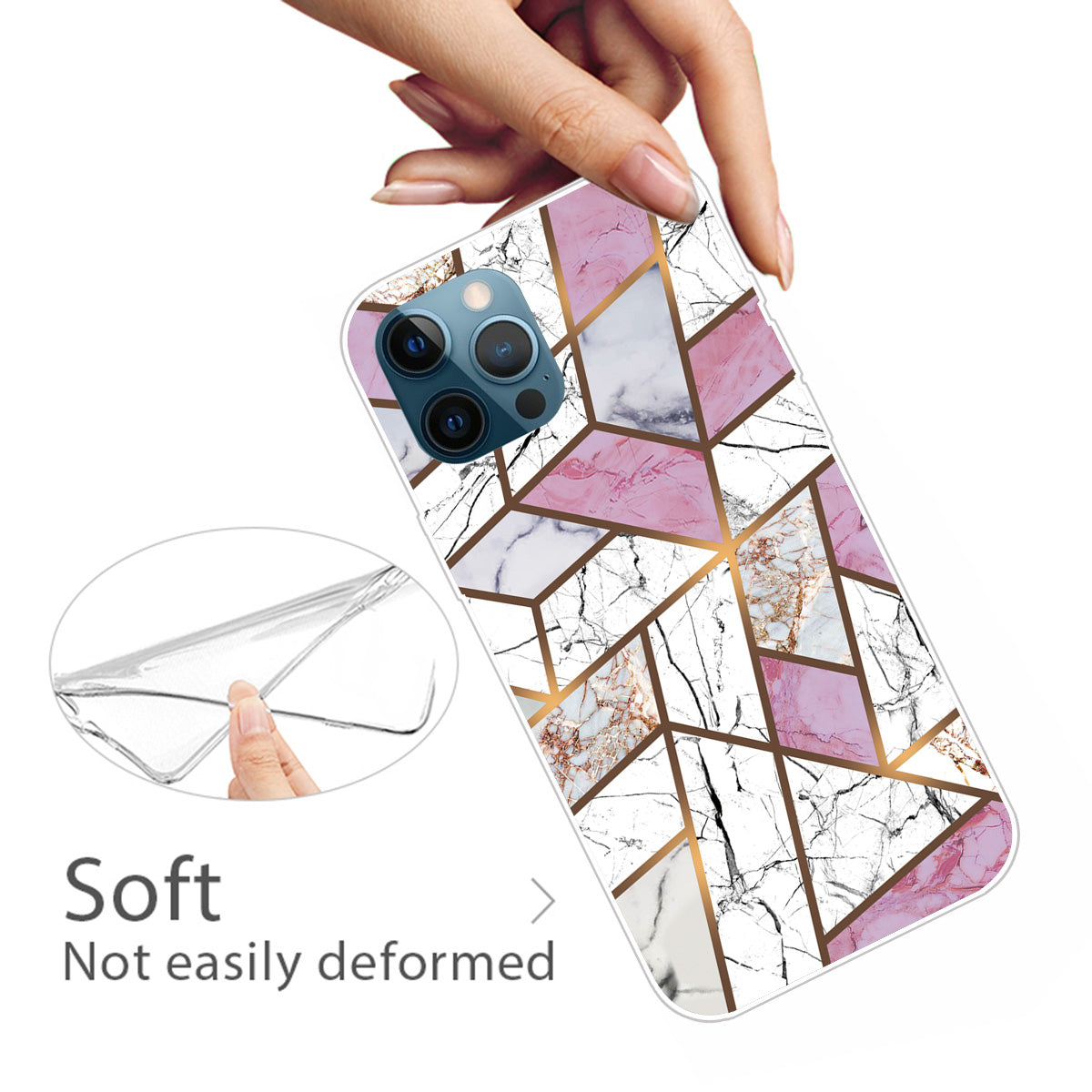 Abstract Marble Pattern Design TPU Back Shell for iPhone 13 Pro Max 6.7 inch