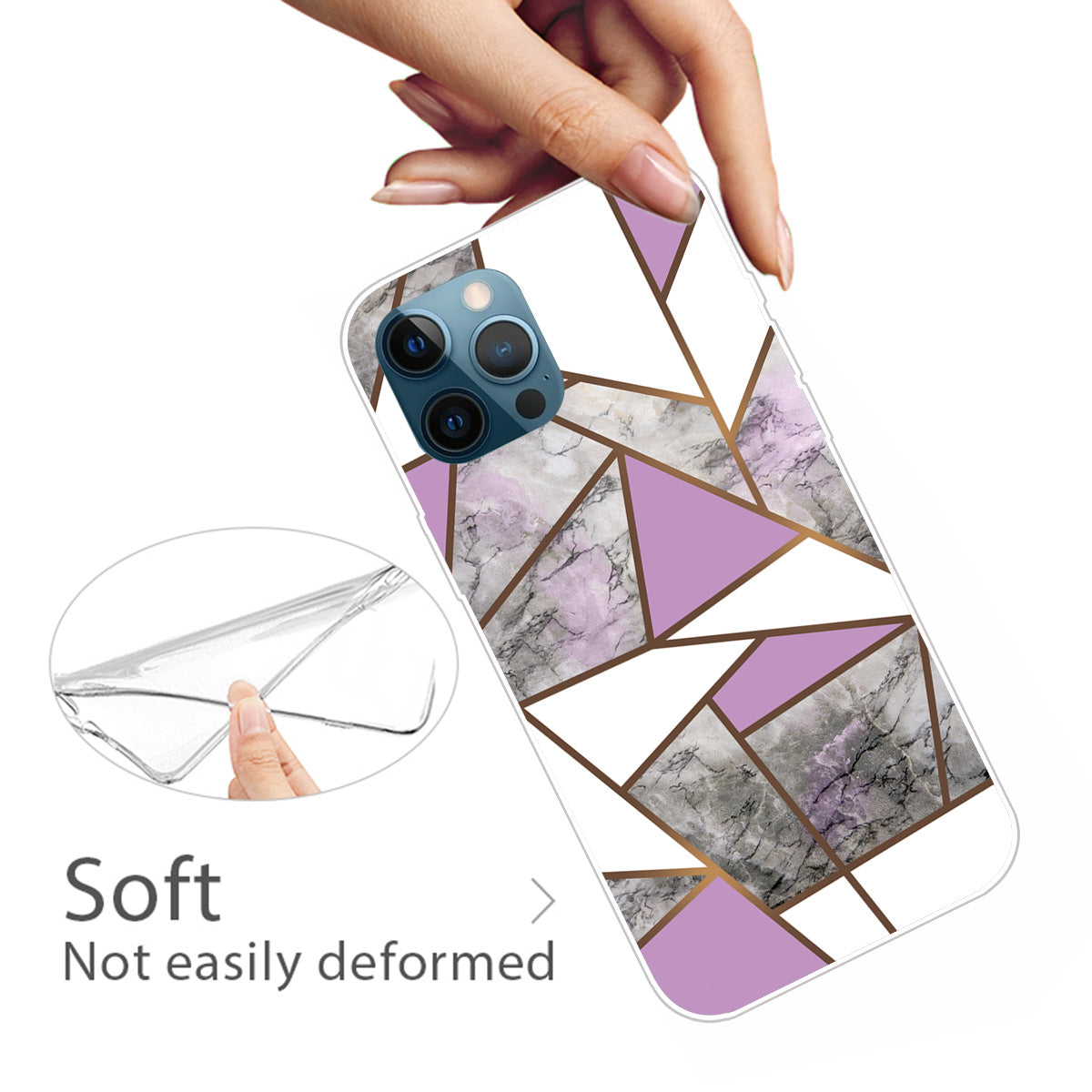 Abstract Marble Pattern Design TPU Back Shell for iPhone 13 Pro Max 6.7 inch