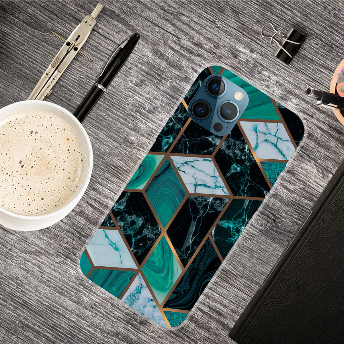 Abstract Marble Pattern Design TPU Back Shell for iPhone 13 Pro Max 6.7 inch