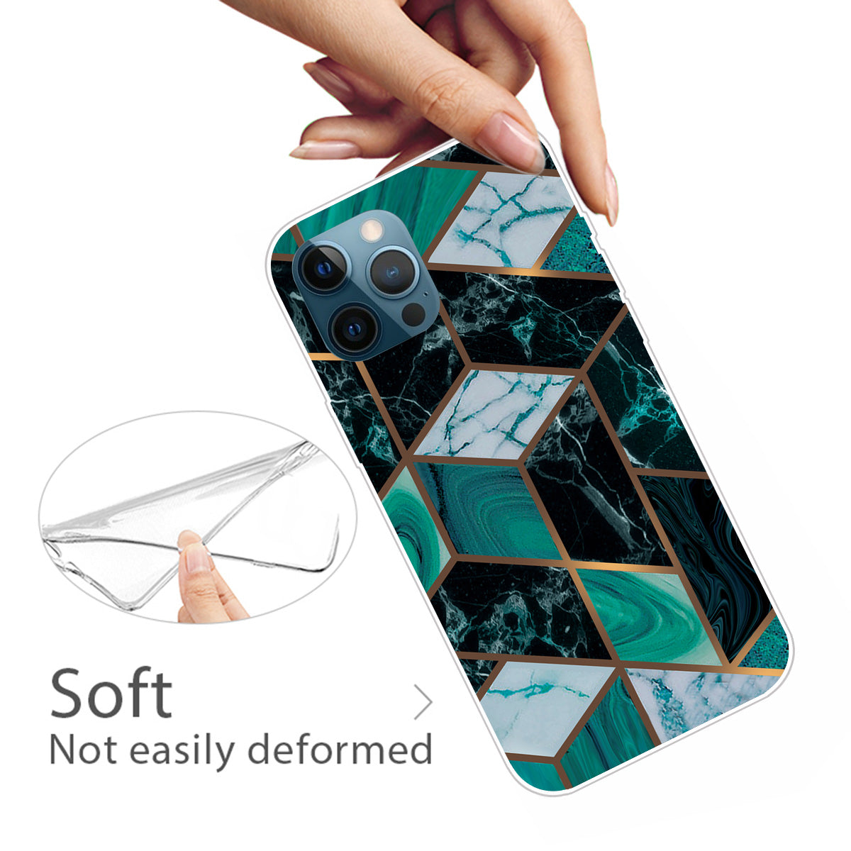 Abstract Marble Pattern Design TPU Back Shell for iPhone 13 Pro Max 6.7 inch