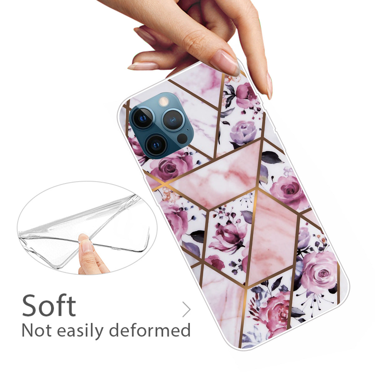 Abstract Marble Pattern Design TPU Back Shell for iPhone 13 Pro Max 6.7 inch