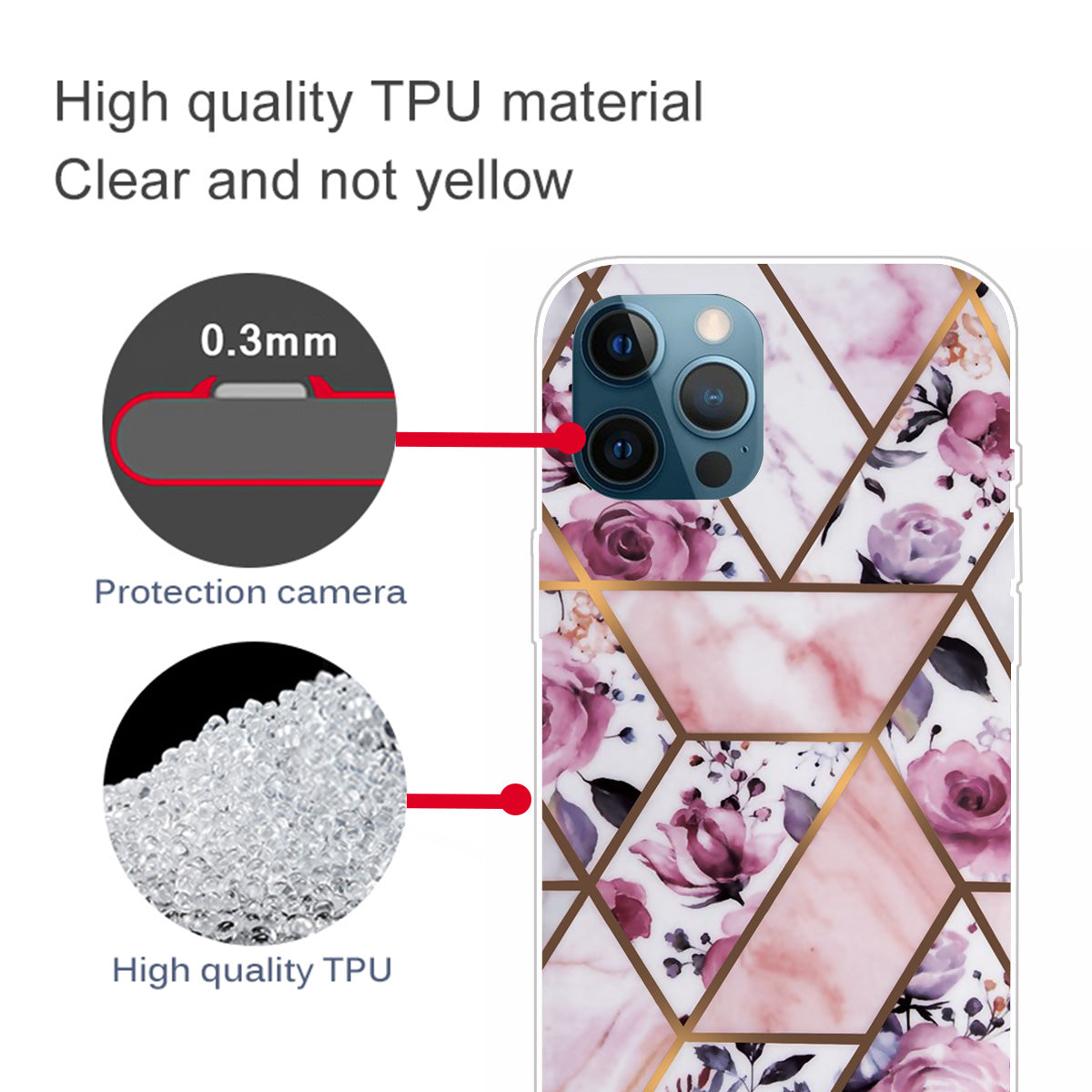 Abstract Marble Pattern Design TPU Back Shell for iPhone 13 Pro Max 6.7 inch
