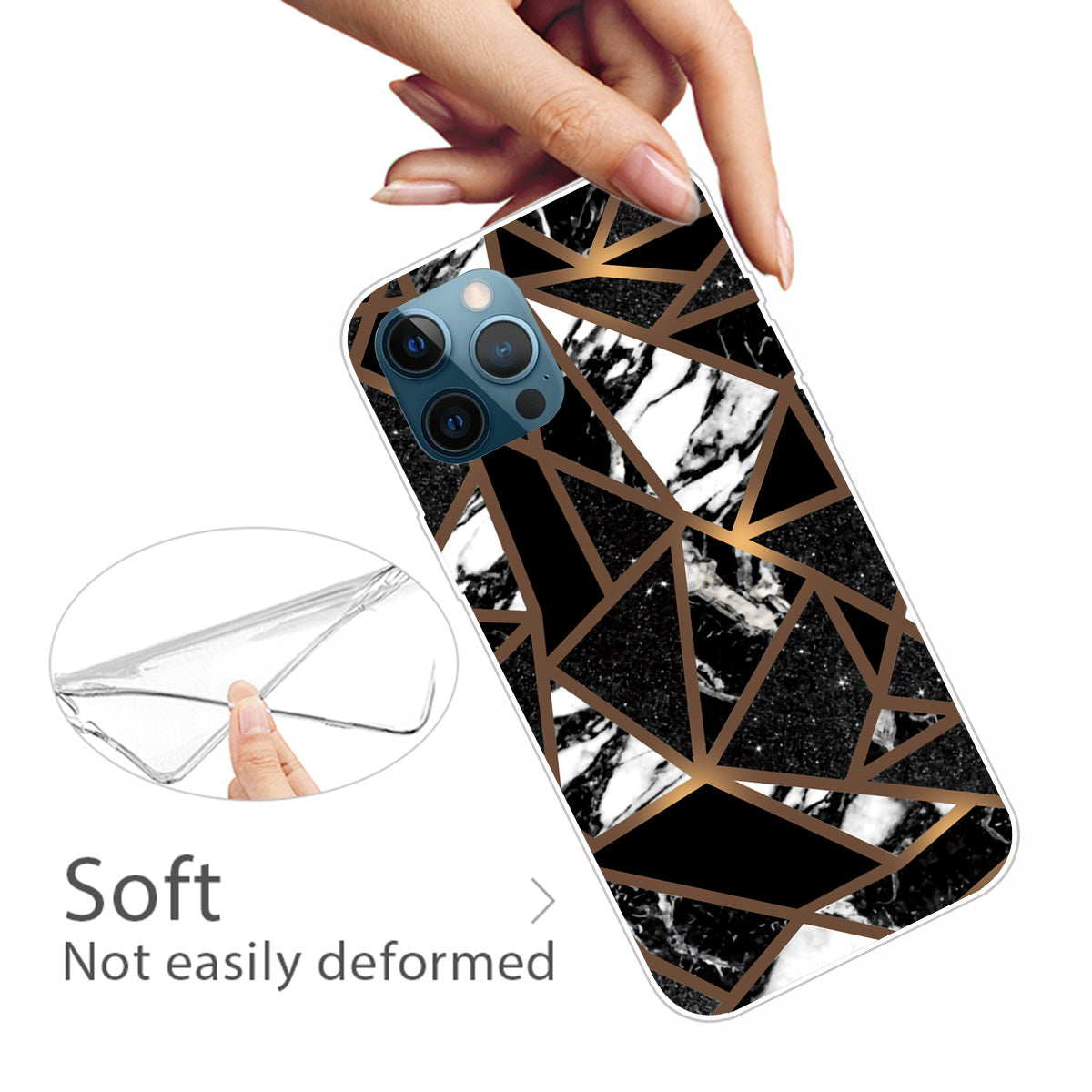 Abstract Marble Pattern Design TPU Back Shell for iPhone 13 Pro Max 6.7 inch