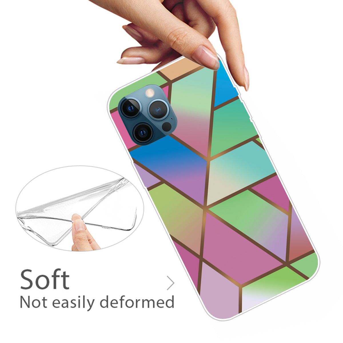 Abstract Marble Pattern Design TPU Back Shell for iPhone 13 Pro Max 6.7 inch
