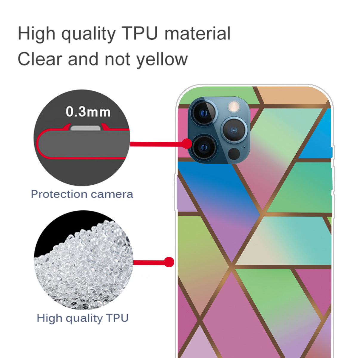 Abstract Marble Pattern Design TPU Back Shell for iPhone 13 Pro Max 6.7 inch