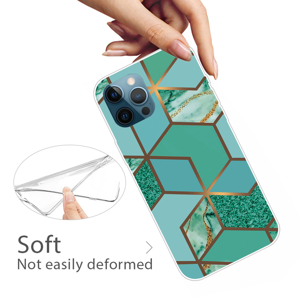 Abstract Marble Pattern Design TPU Back Shell for iPhone 13 Pro Max 6.7 inch