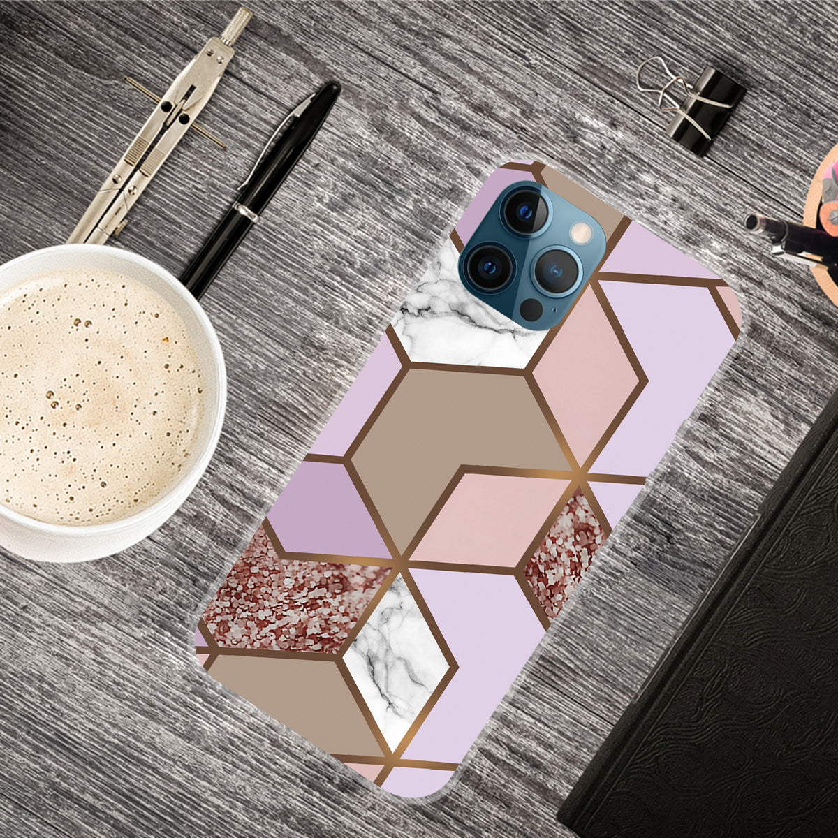 Abstract Marble Pattern Design TPU Back Shell for iPhone 13 Pro Max 6.7 inch
