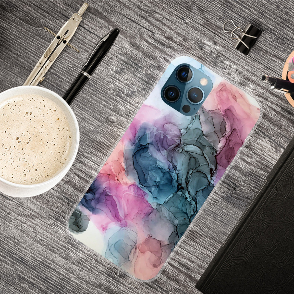 Abstract Marble Pattern Design TPU Back Shell for iPhone 13 Pro Max 6.7 inch