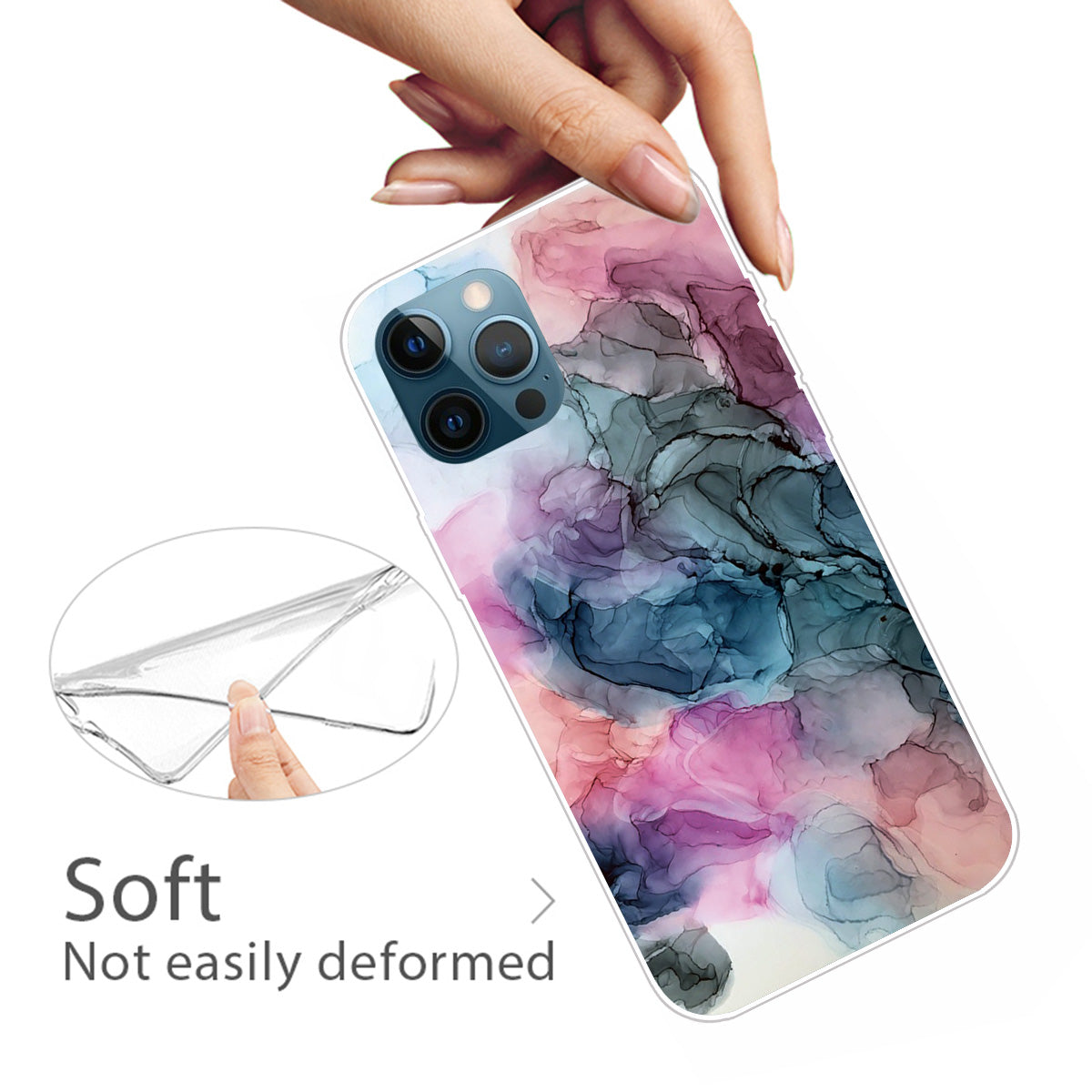 Abstract Marble Pattern Design TPU Back Shell for iPhone 13 Pro Max 6.7 inch