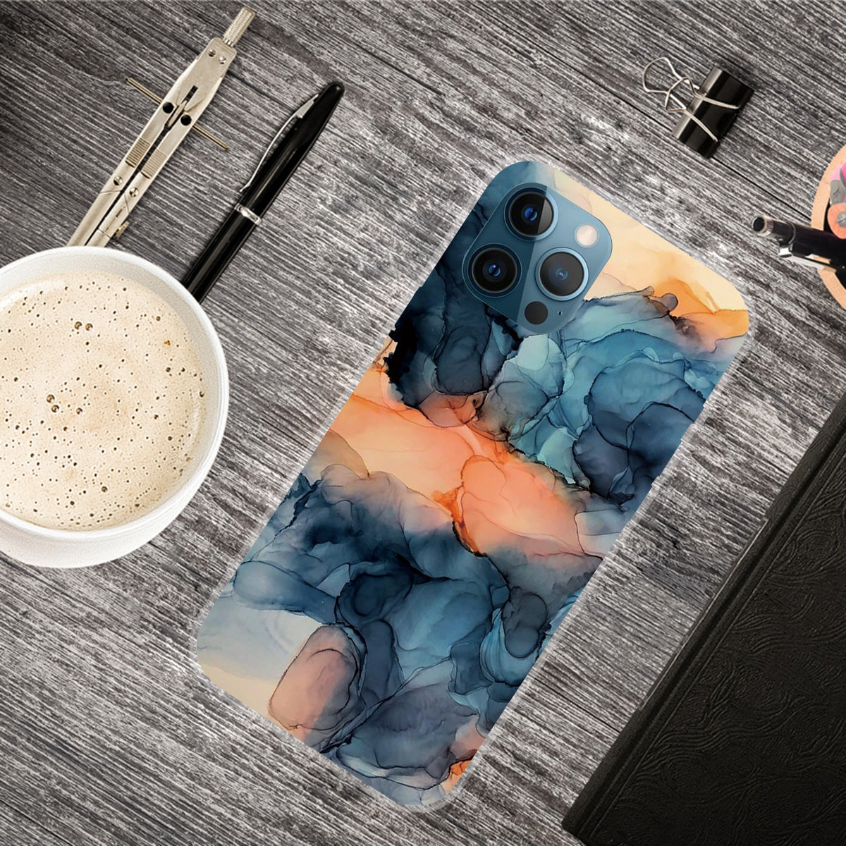 Abstract Marble Pattern Design TPU Back Shell for iPhone 13 Pro Max 6.7 inch
