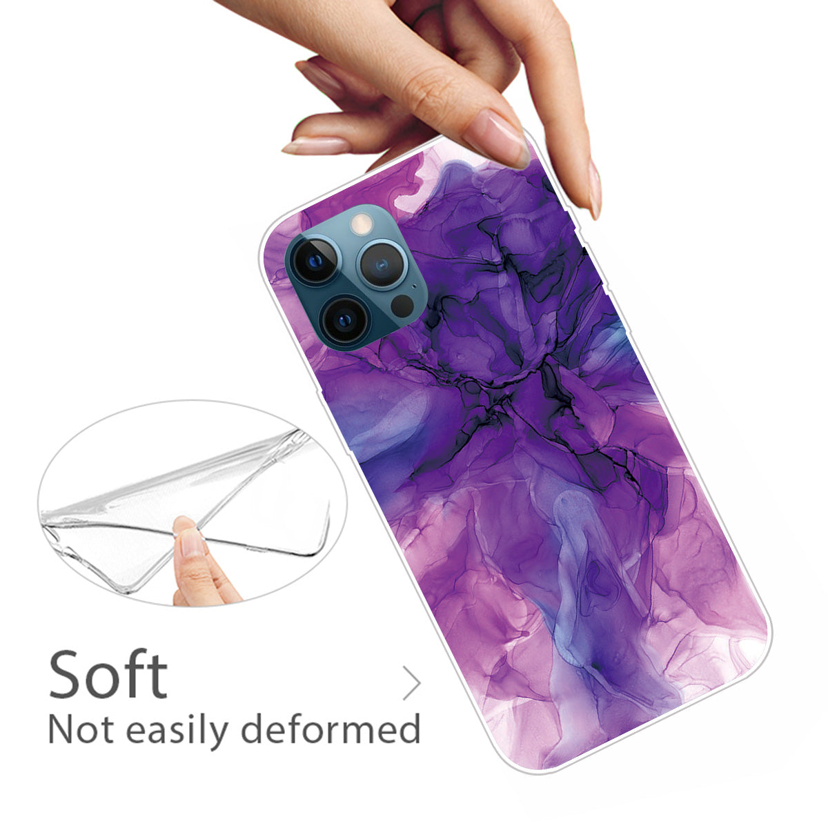 Abstract Marble Pattern Design TPU Back Shell for iPhone 13 Pro Max 6.7 inch