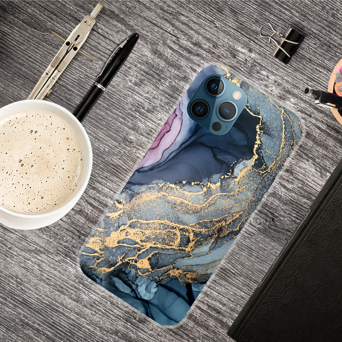 Abstract Marble Pattern Design TPU Back Shell for iPhone 13 Pro Max 6.7 inch