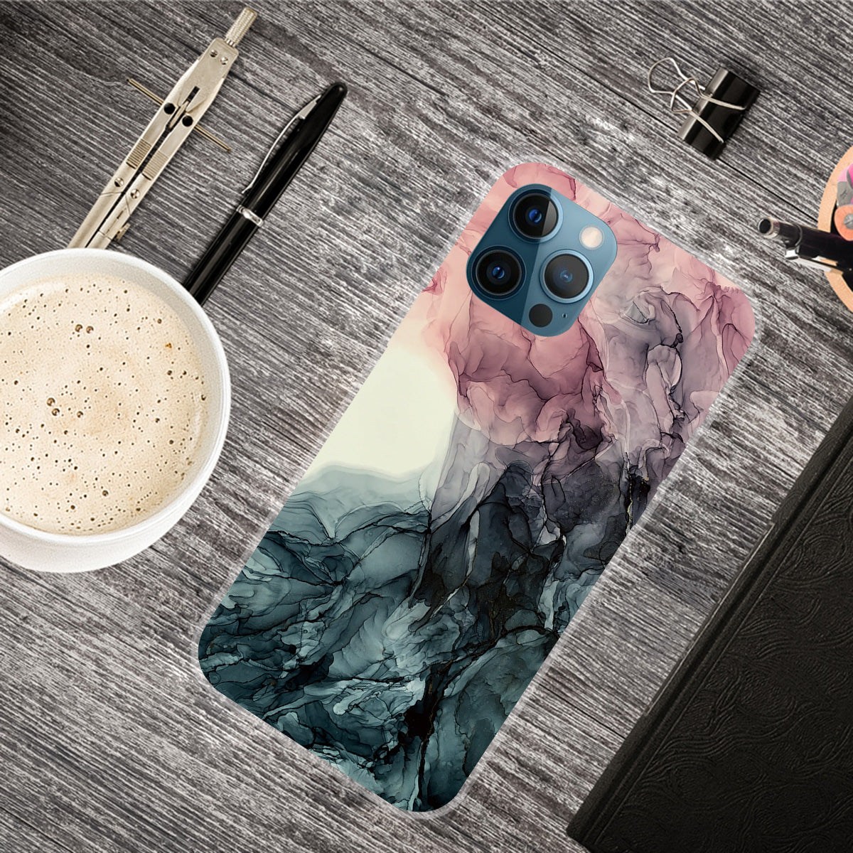 Abstract Marble Pattern Design TPU Back Shell for iPhone 13 Pro Max 6.7 inch