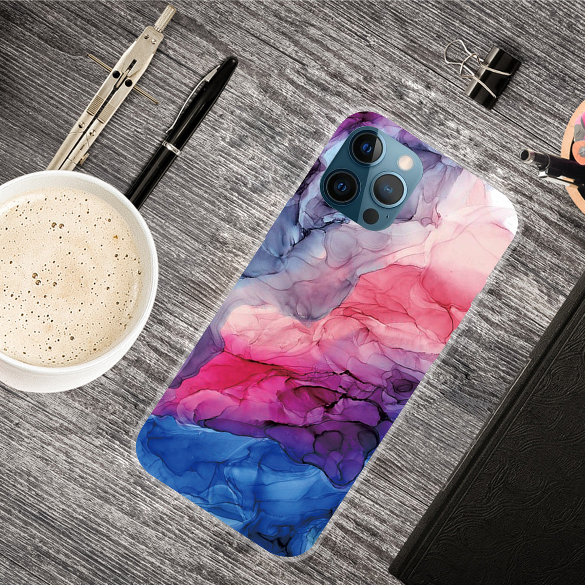 Abstract Marble Pattern Design TPU Back Shell for iPhone 13 Pro Max 6.7 inch