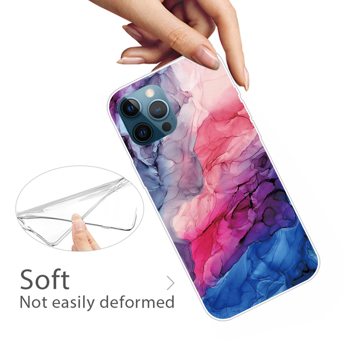 Abstract Marble Pattern Design TPU Back Shell for iPhone 13 Pro Max 6.7 inch