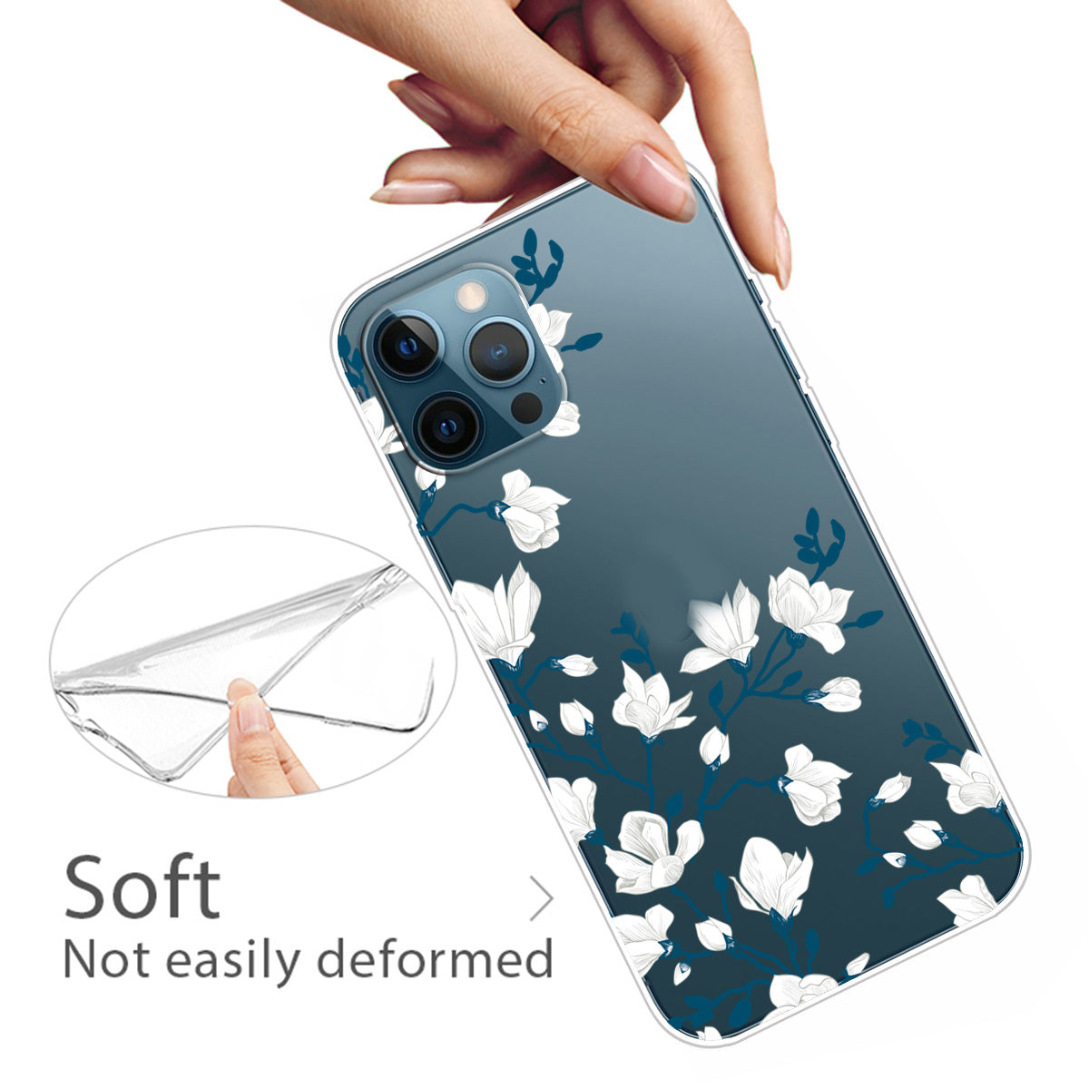 Clear Cute Pattern Printing Design Slim Lightweight Protective Bumper Cover for iPhone 13 Pro Max 6.7 inch