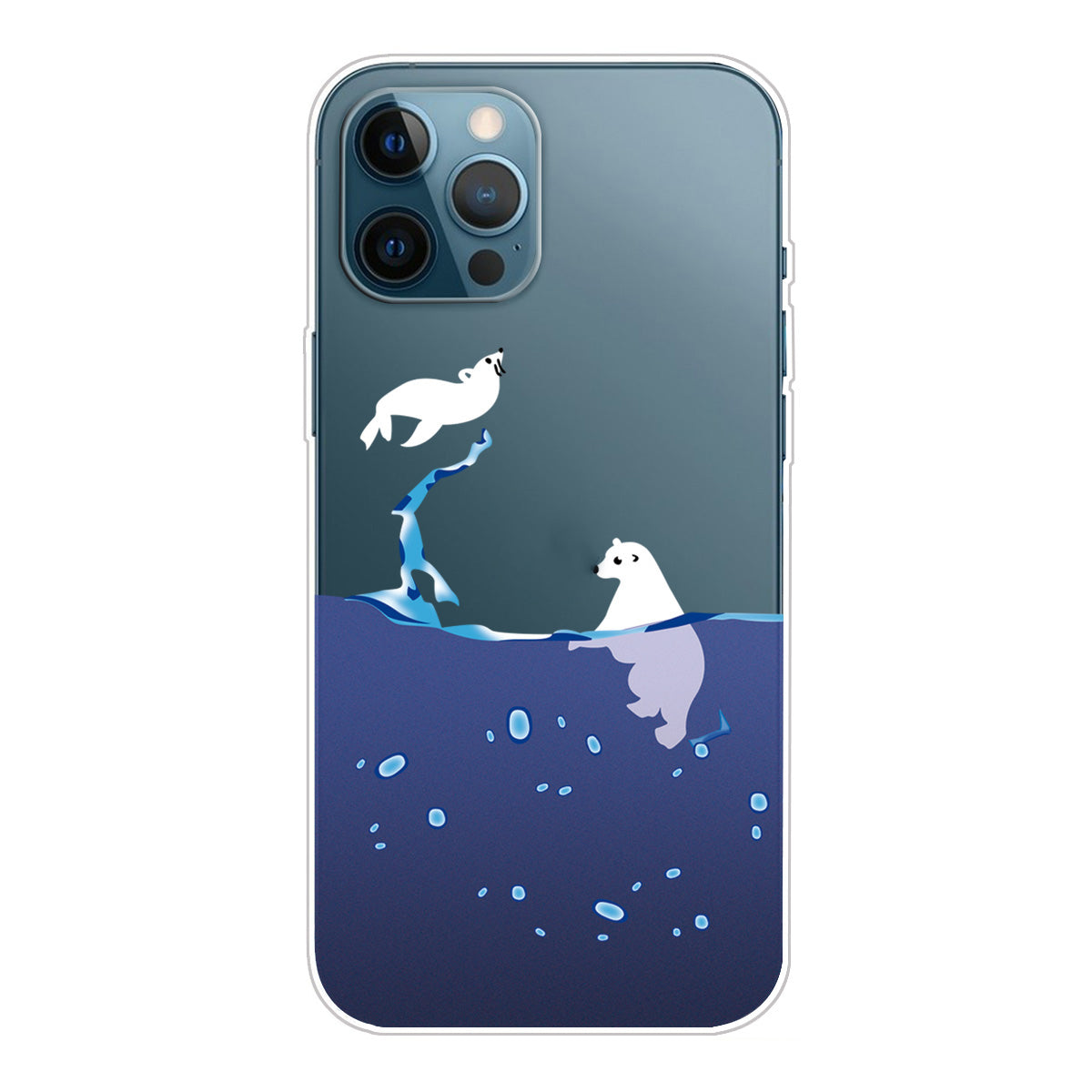 Clear Cute Pattern Printing Design Slim Lightweight Protective Bumper Cover for iPhone 13 Pro Max 6.7 inch
