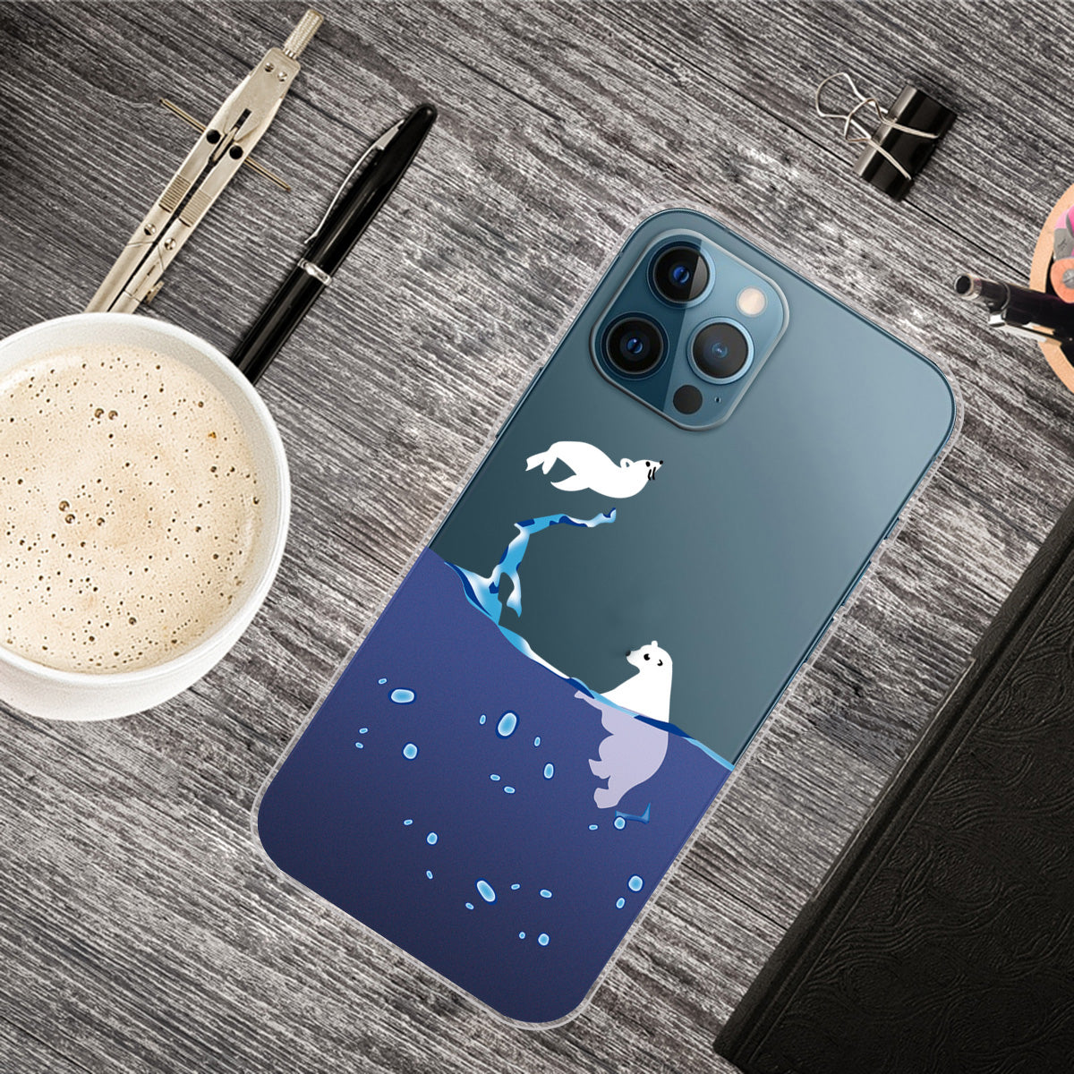Clear Cute Pattern Printing Design Slim Lightweight Protective Bumper Cover for iPhone 13 Pro Max 6.7 inch