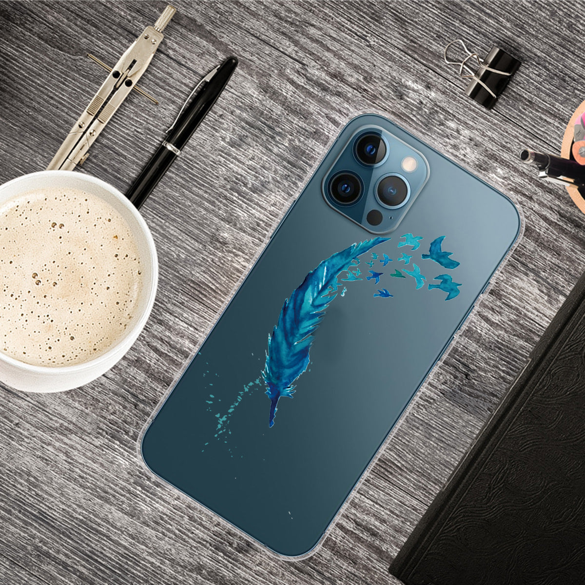 Clear Cute Pattern Printing Design Slim Lightweight Protective Bumper Cover for iPhone 13 Pro Max 6.7 inch