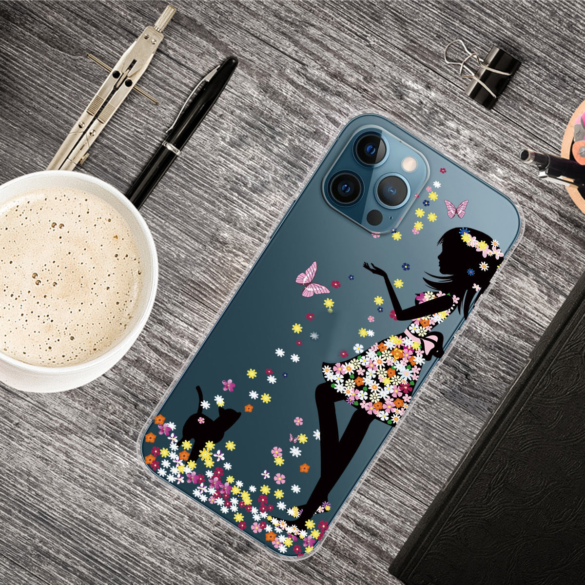 Clear Cute Pattern Printing Design Slim Lightweight Protective Bumper Cover for iPhone 13 Pro Max 6.7 inch