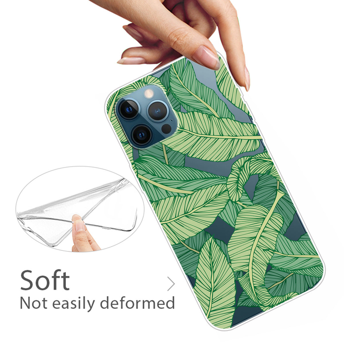 Clear Cute Pattern Printing Design Slim Lightweight Protective Bumper Cover for iPhone 13 Pro Max 6.7 inch