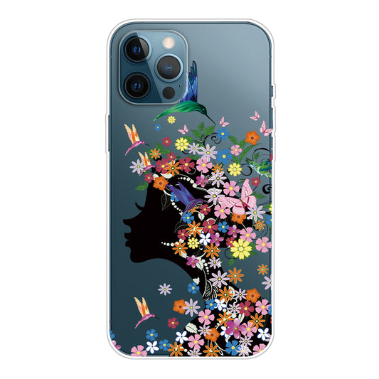 Clear Cute Pattern Printing Design Slim Lightweight Protective Bumper Cover for iPhone 13 Pro Max 6.7 inch