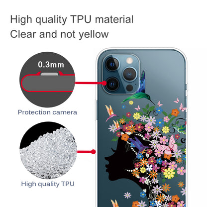 Clear Cute Pattern Printing Design Slim Lightweight Protective Bumper Cover for iPhone 13 Pro Max 6.7 inch