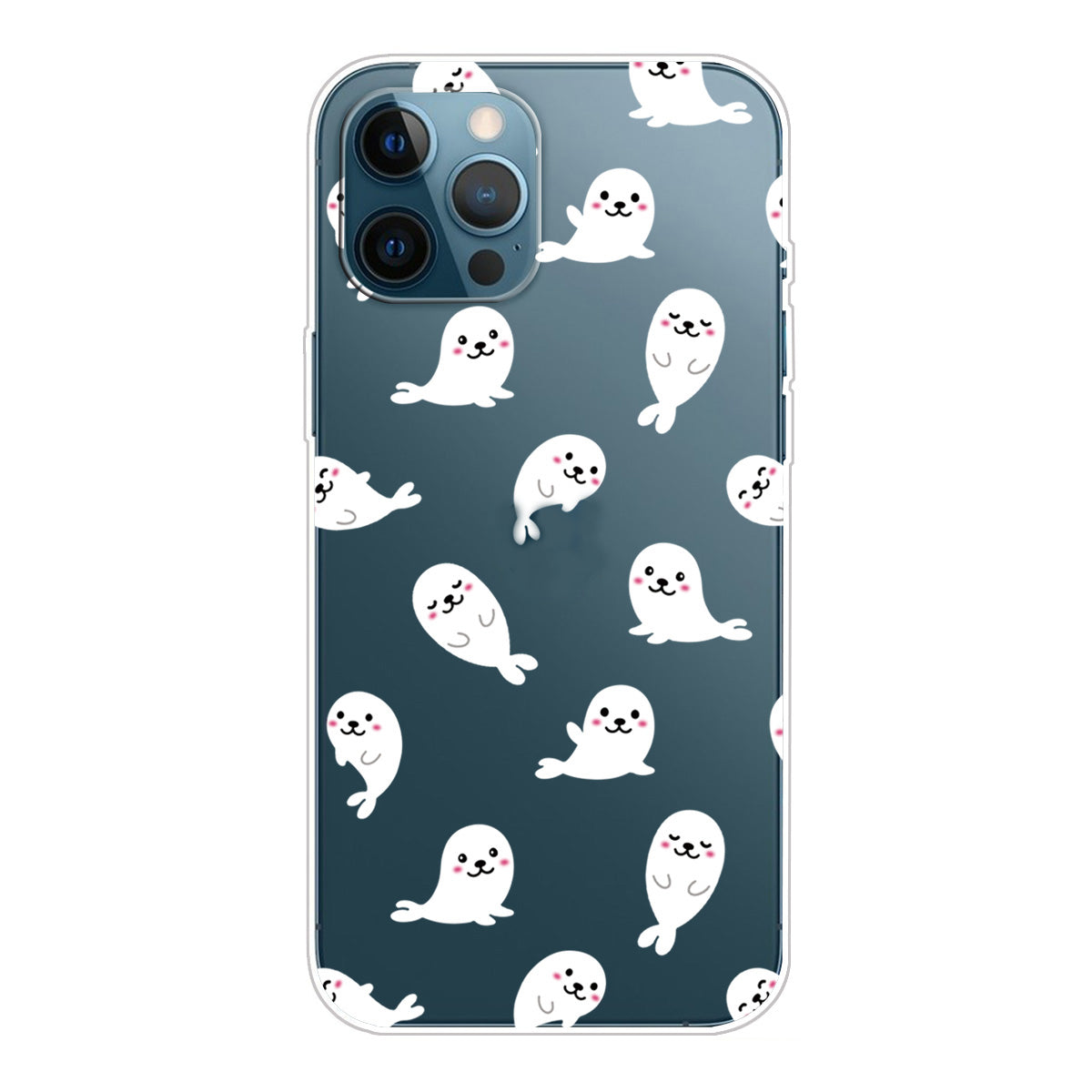 Slim Clear Pattern Printing Soft TPU Back Phone Protective Cover Case for iPhone 13 Pro 6.1 inch