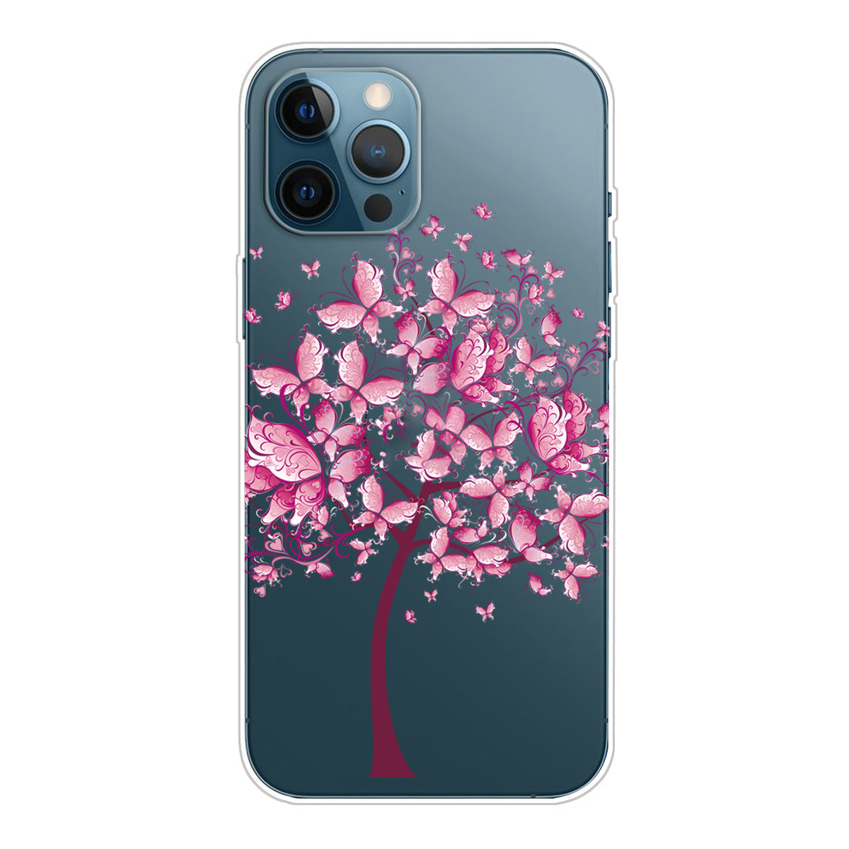 Slim Clear Pattern Printing Soft TPU Back Phone Protective Cover Case for iPhone 13 Pro 6.1 inch